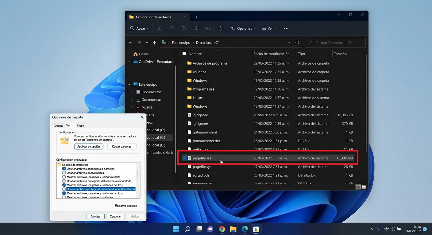 explorador de archivos