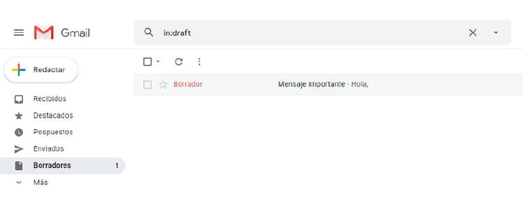 borradores gmail