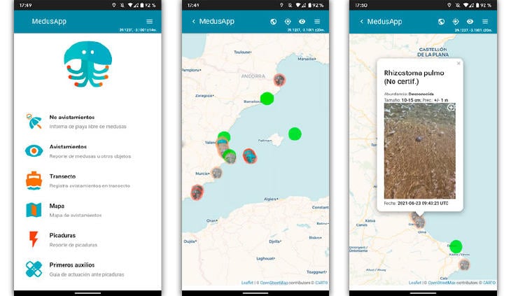 app medusas mapa españa app medusas mapa españa