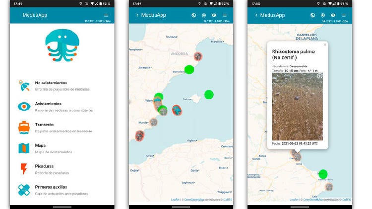app medusas mapa españa