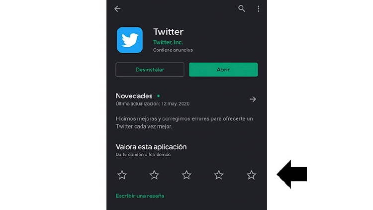 valorar app google play