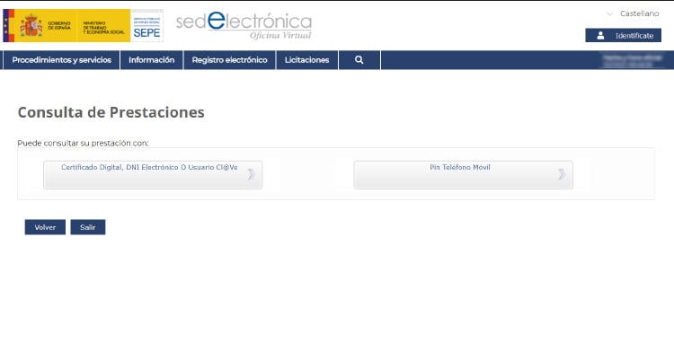 web del SEPE cómo reclamar ERTE