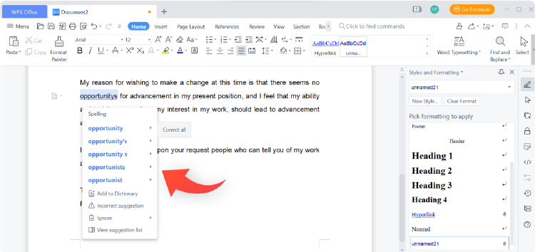 WPS Office Writter WPS Office Writter