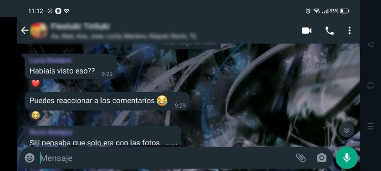 reacciones WhatsApp reacciones WhatsApp