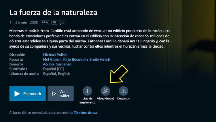 activar video grupal amazon prime video