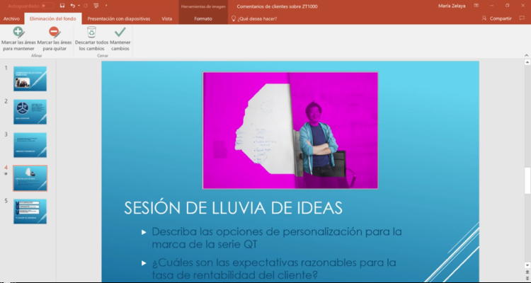 quitar fondo powerpoint