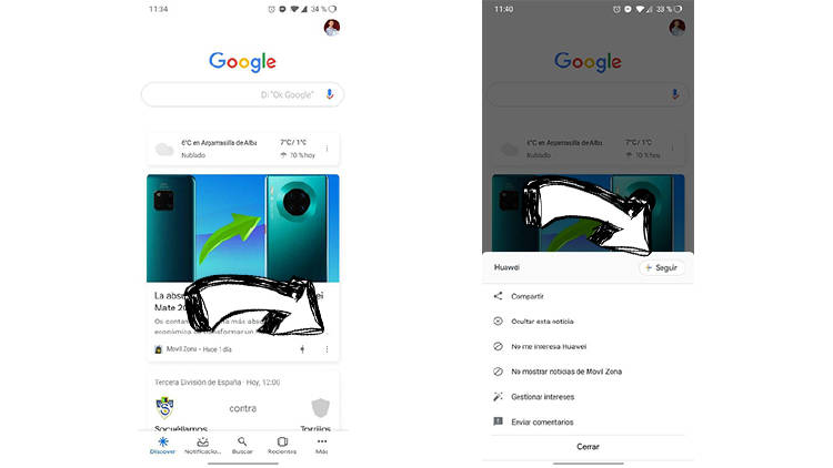 Seguir temas Google Discover Seguir temas Google Discover