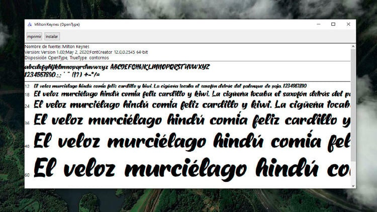 instalar tipografía windows