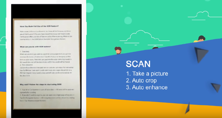 escanear documentos con app camscanner