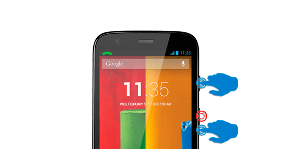 captura de pantalla con Motorola