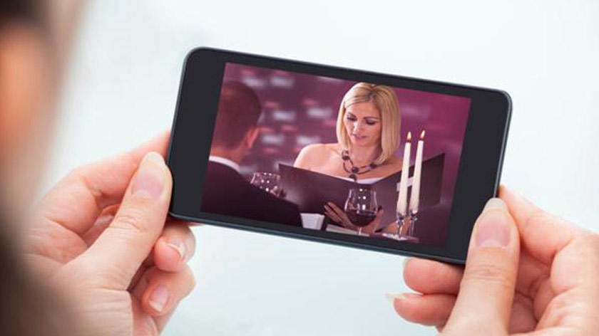 Película en un smartphone