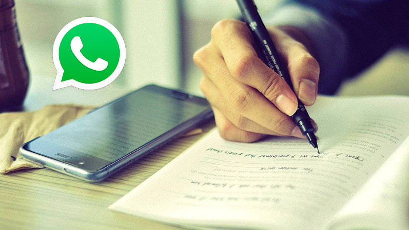 Escribir texto notas de voz whatsapp
