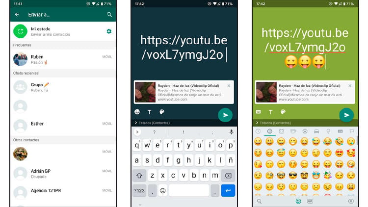 enviar video youtube whatsapp estado