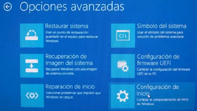 Opciones avanzadas Windows 10 Opciones avanzadas Windows 10
