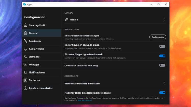 opciones skype opciones skype