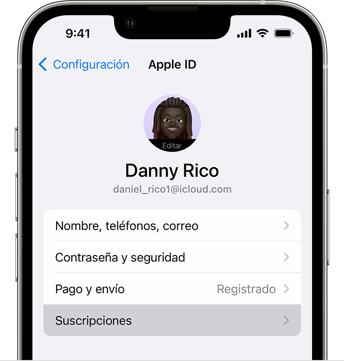 suscripción Apple Store