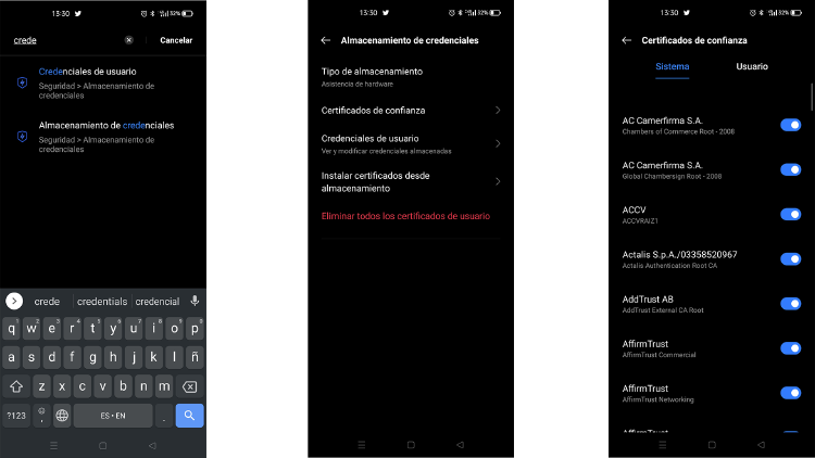certificados android certificados android