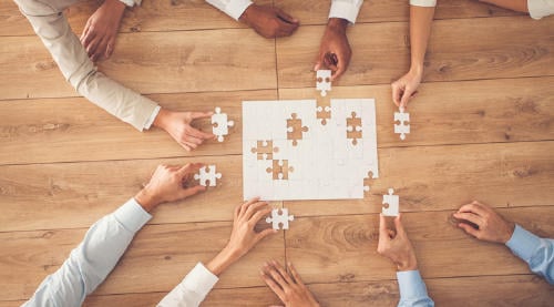 unión de dos empresas equipo de fusión empresa