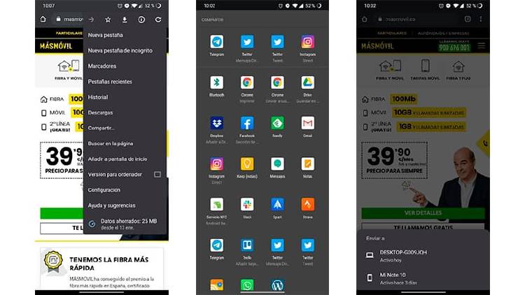 enviar webs móvil al ordenador enviar webs móvil al ordenador