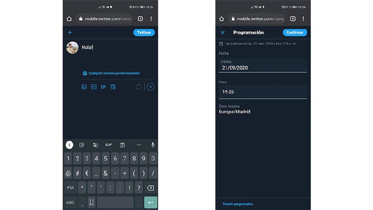 programar tweets movil programar tweets movil