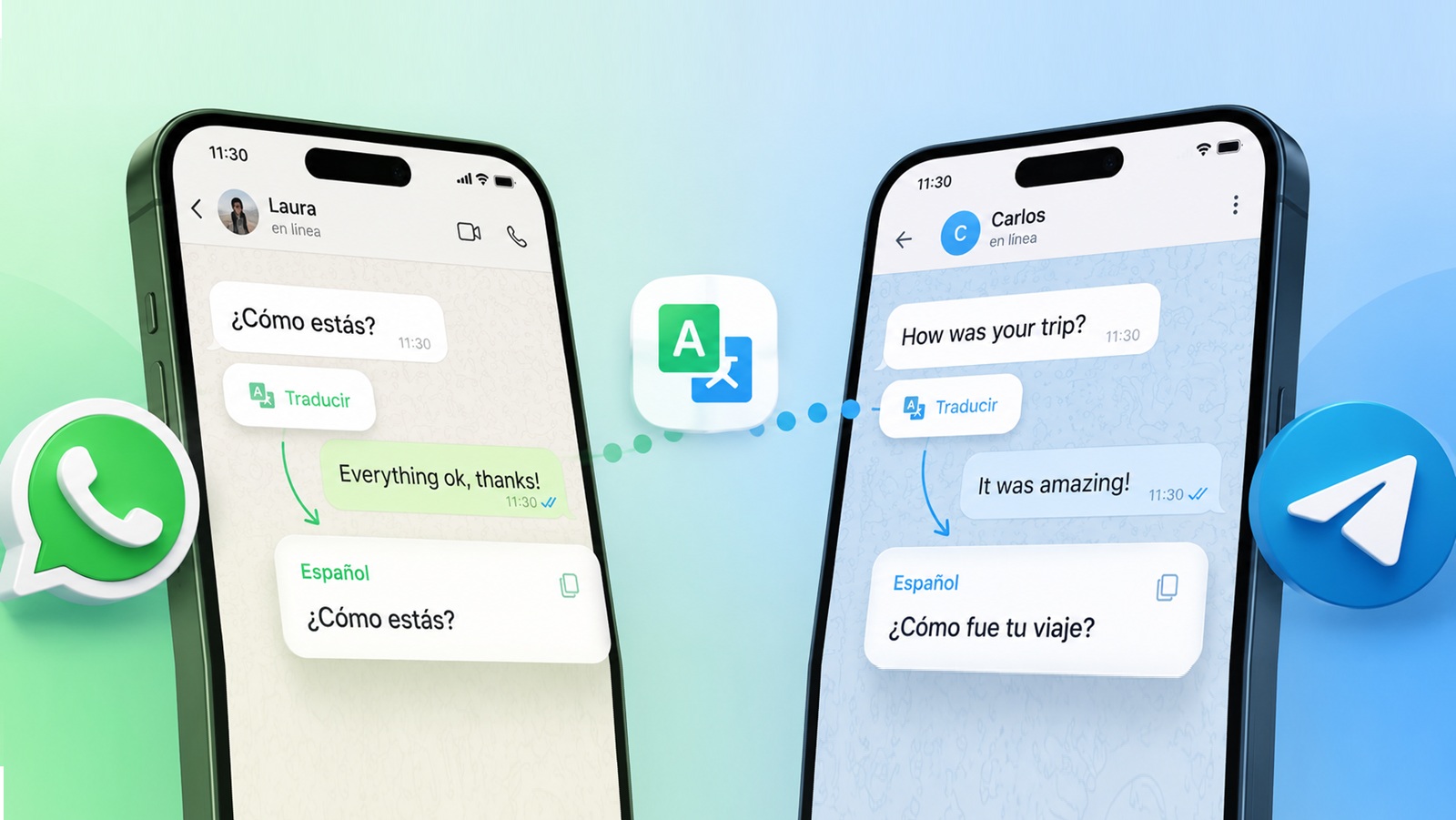WhatsApp Telegram traduccion