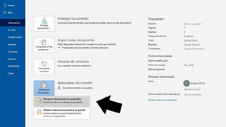 Cómo recuperar archivos Word que hemos perdido